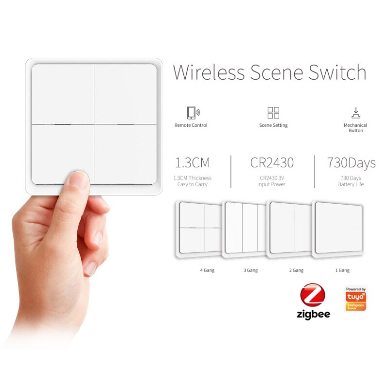 Tuya ZigBee 12 Scene Switch For Tuya Devices Push ... – Vicedeal