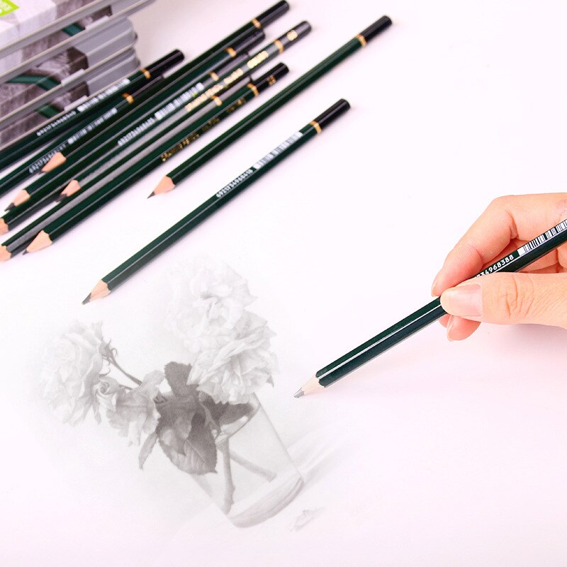 Deli 2h-8b Set Tekening Schetsen Potlood Zacht Veilig Niet Giftig Standaard Potloden Professionele Kantoor School Potlood