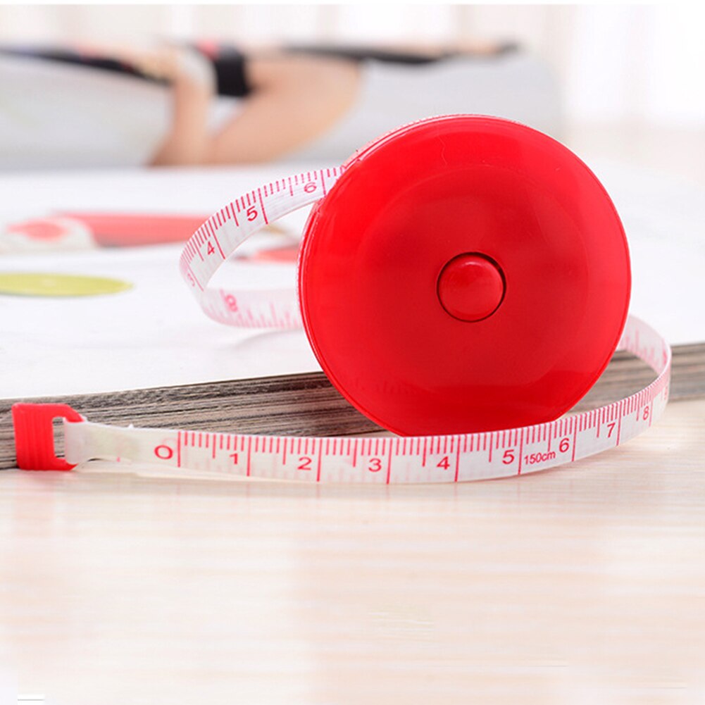 1.5m automatische intrekbare mini zachte platte meetlint naaien kleermaker lichaamslengte meetliniaal centimeter inch meter willekeurig