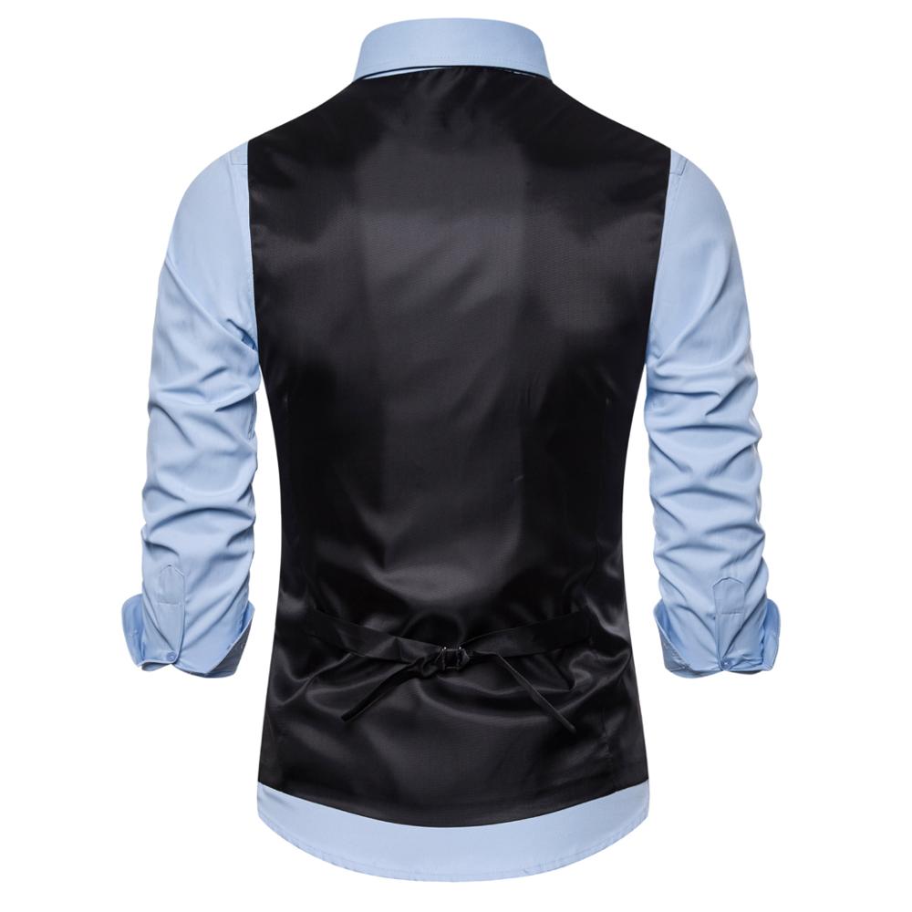 Formell affärskostymväst herr slim fit dubbelknäppt kostymväst homme vit herrbröllopssmoking gilet homme