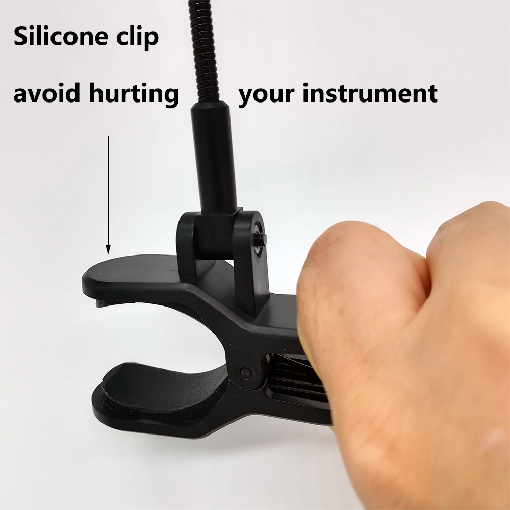 Flute Microphone Brackets Mic Clip on Flute Oboe Piccolo Hulusi erhu Xiao Drum Musical Instrument Rack Mount Shell only NO Cable