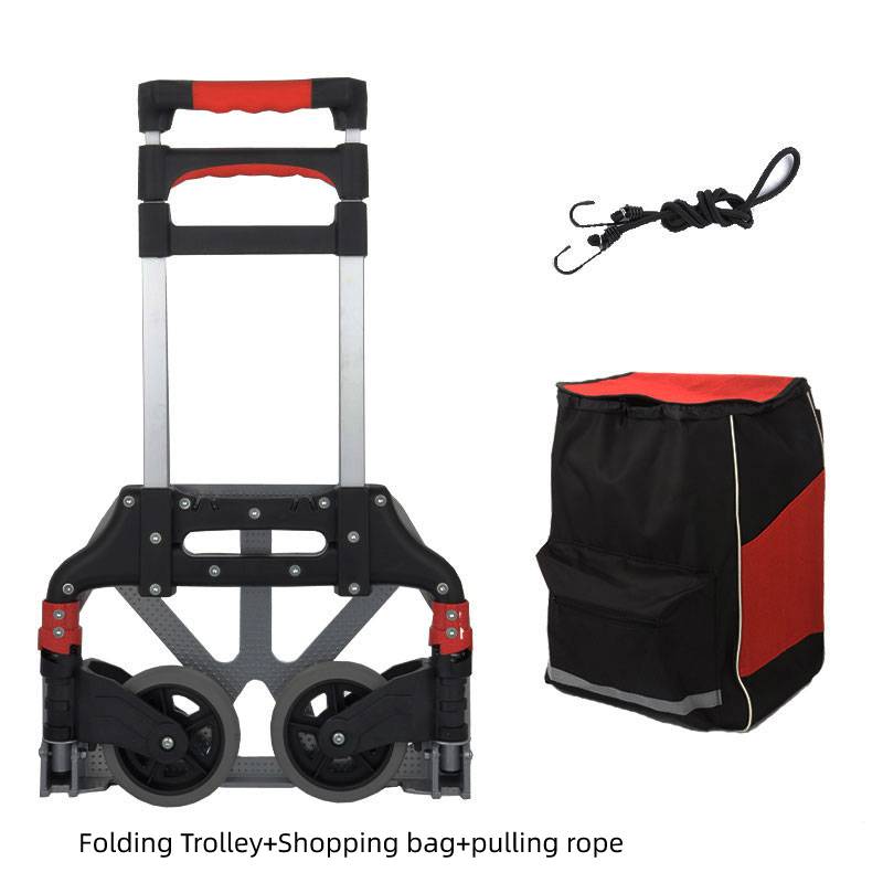 60kg Heavy Duty Folding Trolley Foldable Truck Barrow Cart Travel Luggage Shopping Cart Portable Hand Sack Wheel Trolley