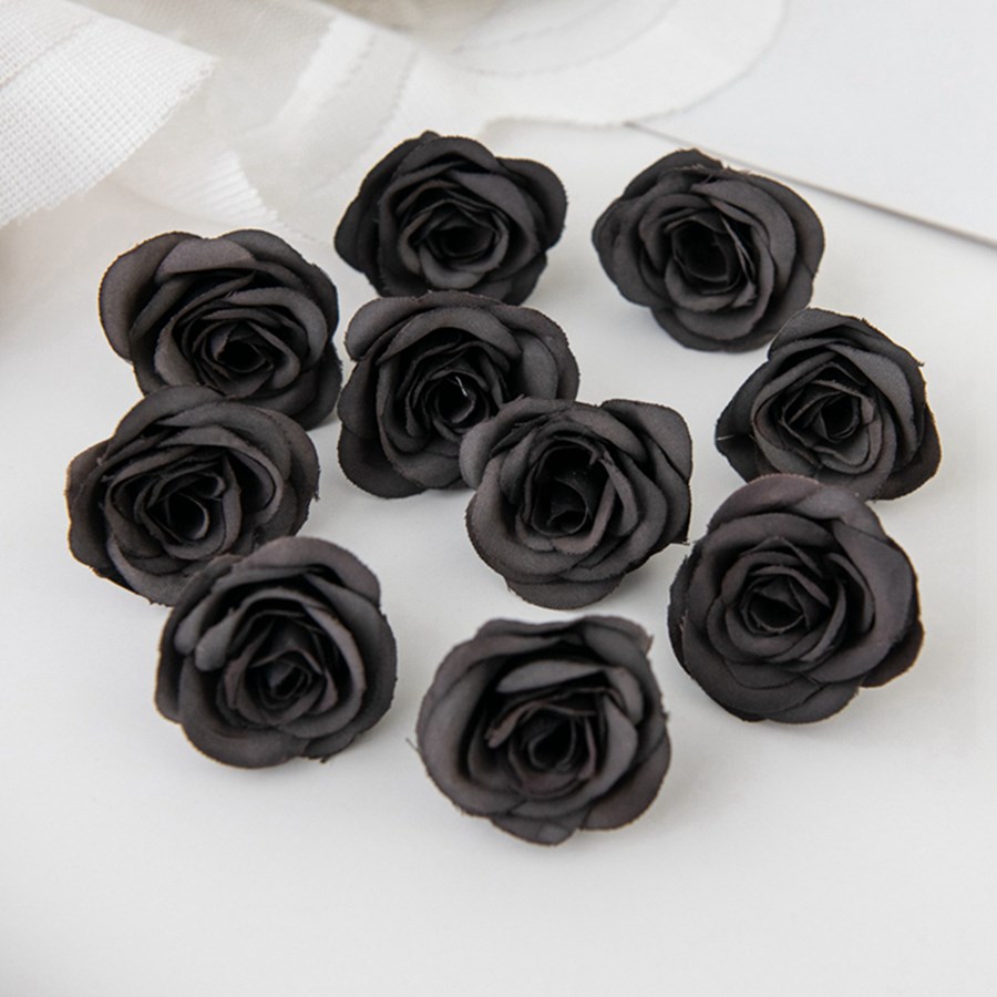 10 Stuks Zijde Kunstbloemen Rozen Hoofden Kerst Tuin Bogen Winkelcentrum Bruiloft Boeket Decoratie Diy Bloem Vaas Accessoire: Bordeaux