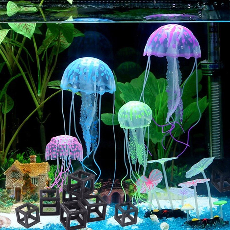 5 Pcs DIY Cube Frame Cave Aquarium Decoration Fish Tank Landscaping Sea bream Tank Shelter Water Tank Accessories