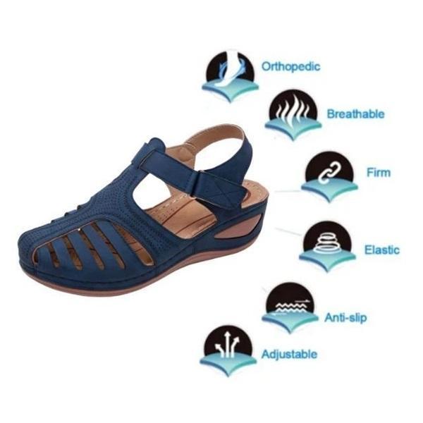 rismart Heren Gesloten Teen Haak & Loop Outdoor Wandelen Lederen Schoenen Sandalen,44.5 EU BRON