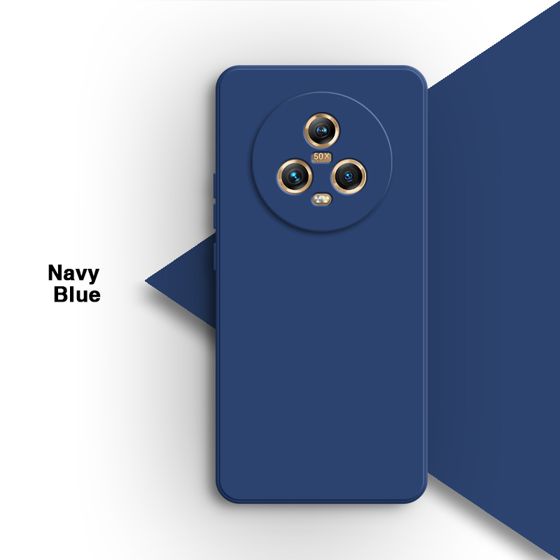 Funda de teléfono de silicona líquida para Honor Magic5 Magic 5 Pro Lite 5Pro 5Lite Ultimate 5G, protección de lente suave, cubierta trasera de