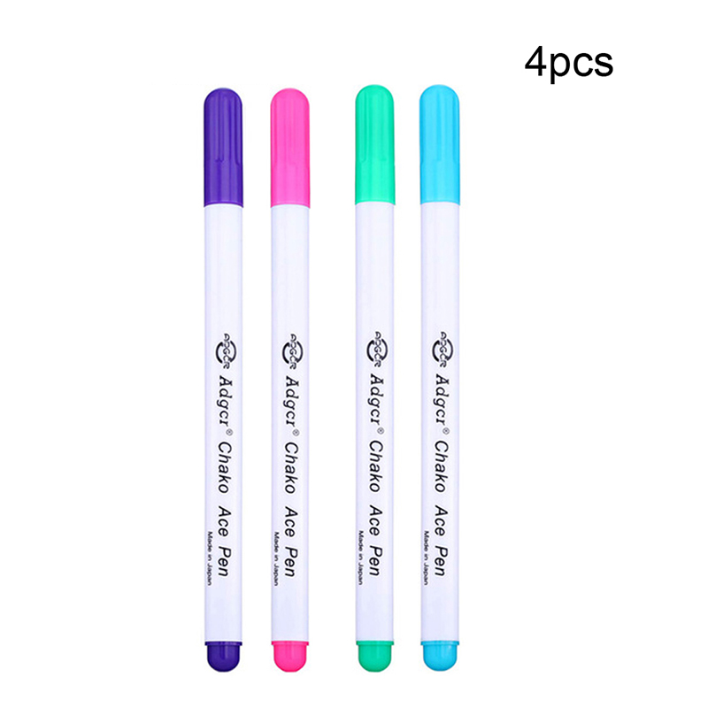 1-6pcs Quilting Sewing Tools Ink Disappearing Fabric Marker Pen DIY Cross Stitch Water Erasable Pen Dressmaking Tailor's Pen: 4pcs