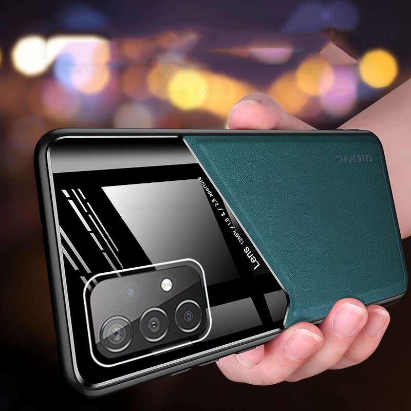 Funda de cuero con soporte magnético para samsung galaxy a72 5g sm-a726b/ds 6,7 ", carcasa de silicona a prueba de golpes