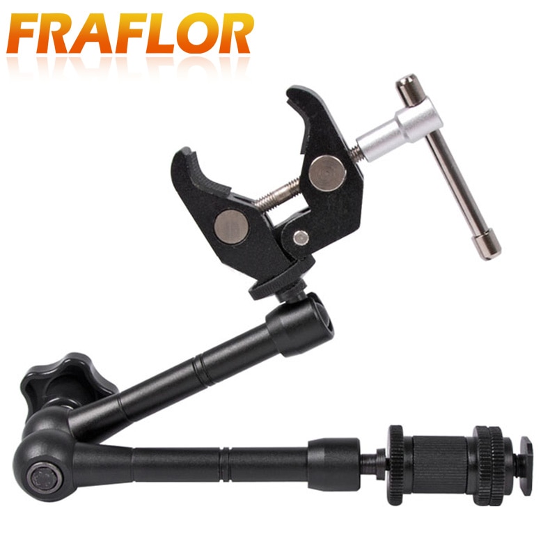 Superklem 7/11 inch verstelbare magische gelede arm voor het monteren van hdmi-monitor, led-lamp, lcd-videocamera, flitser, camera, dslr