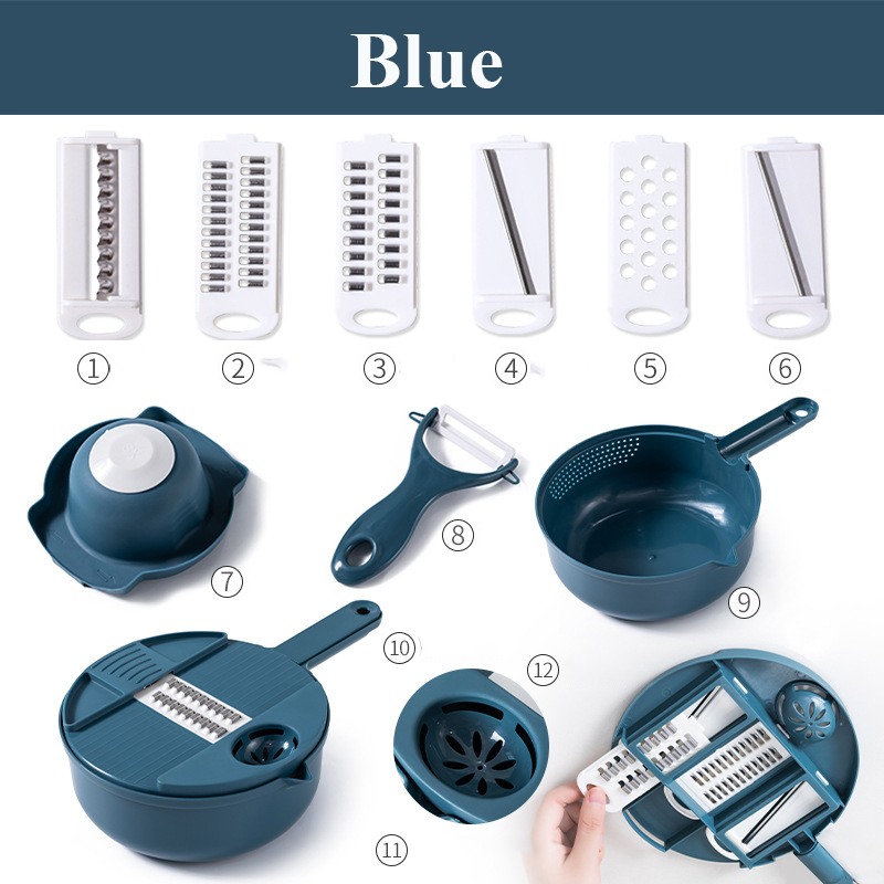 Multi-Function Vegetable Chopper Grater Carrots Potatoes Manually Cut Shred Graters For Kitchen Convenience: Default Title