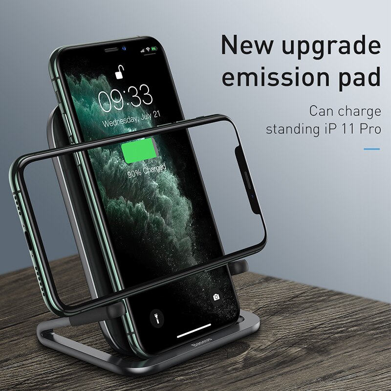 Baseus 15W Qi Wireless Charger Stand Voor Iphone 11 Pro Max Xr Qi Snelle Lading Telefoon Stand Multifunctionele Draadloze opladen Pad