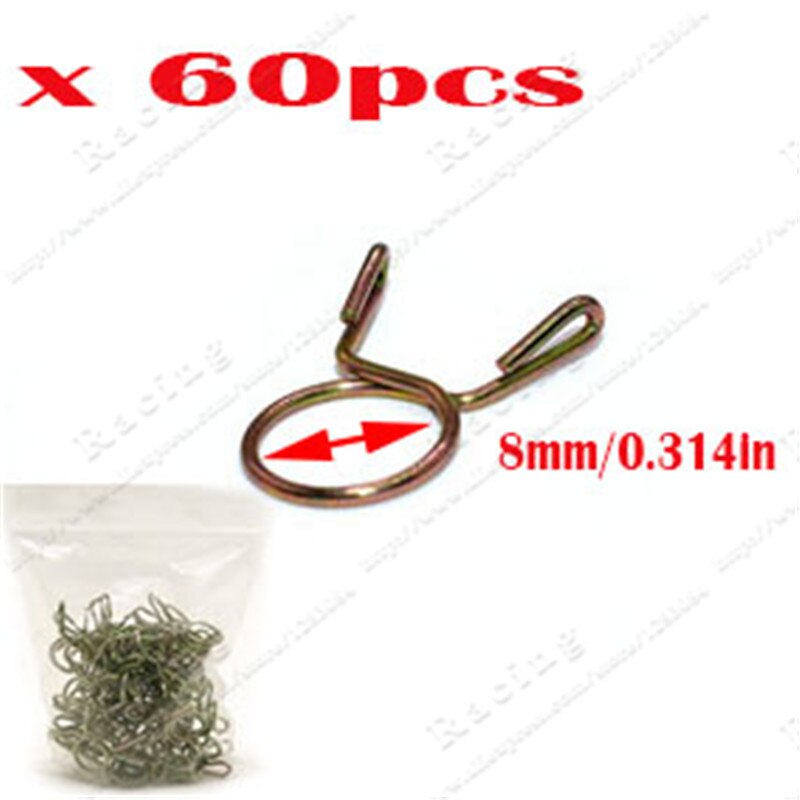 60 st bränsleledning slang slang fjäderklämma klämma 8mm or 9mm för motorcykel atv skoter