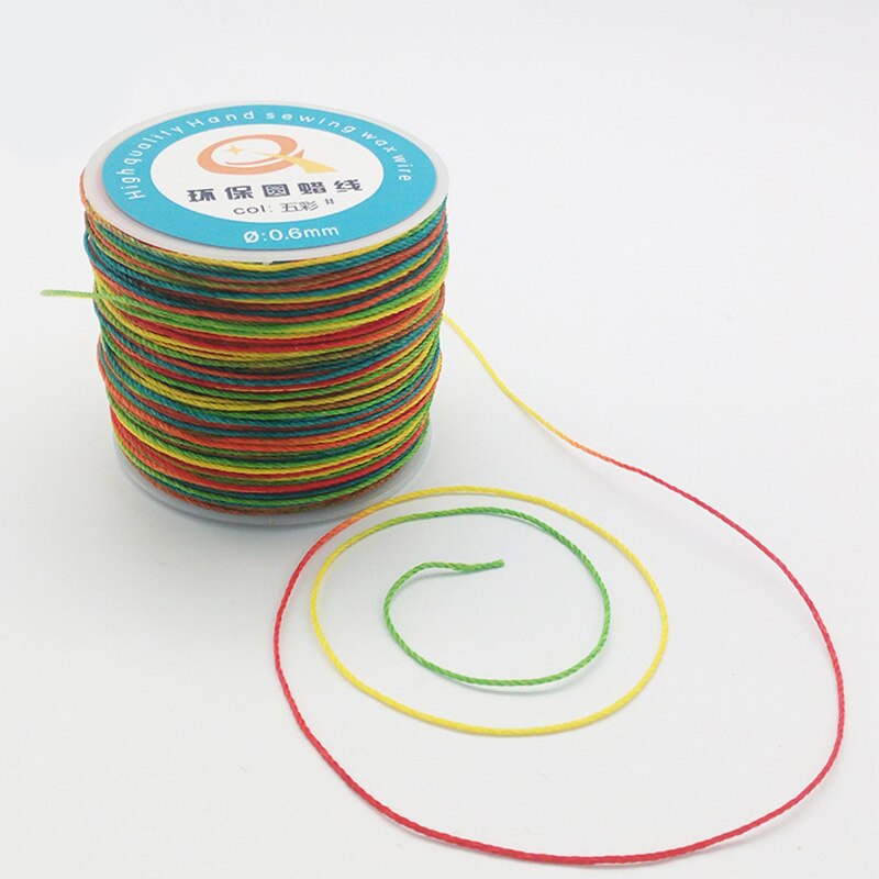 0.6mm tondo filo cerato filo di cera filo di cucitura filo per artigianato in pelle filo da cucito gioielli fai da te tariffa hilos para coser
