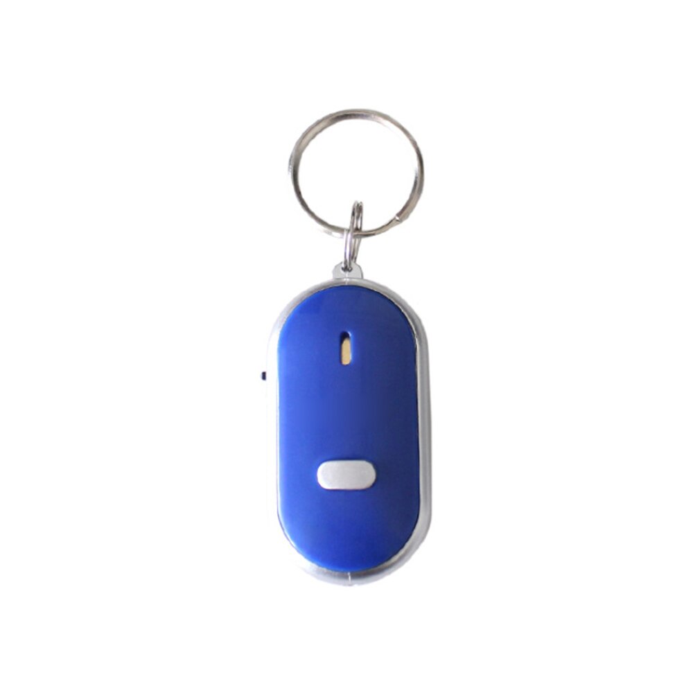 LED Anti-lost Key Finder Find Locator Keychain Whistle Beep Sound Car Keyrings: Blue