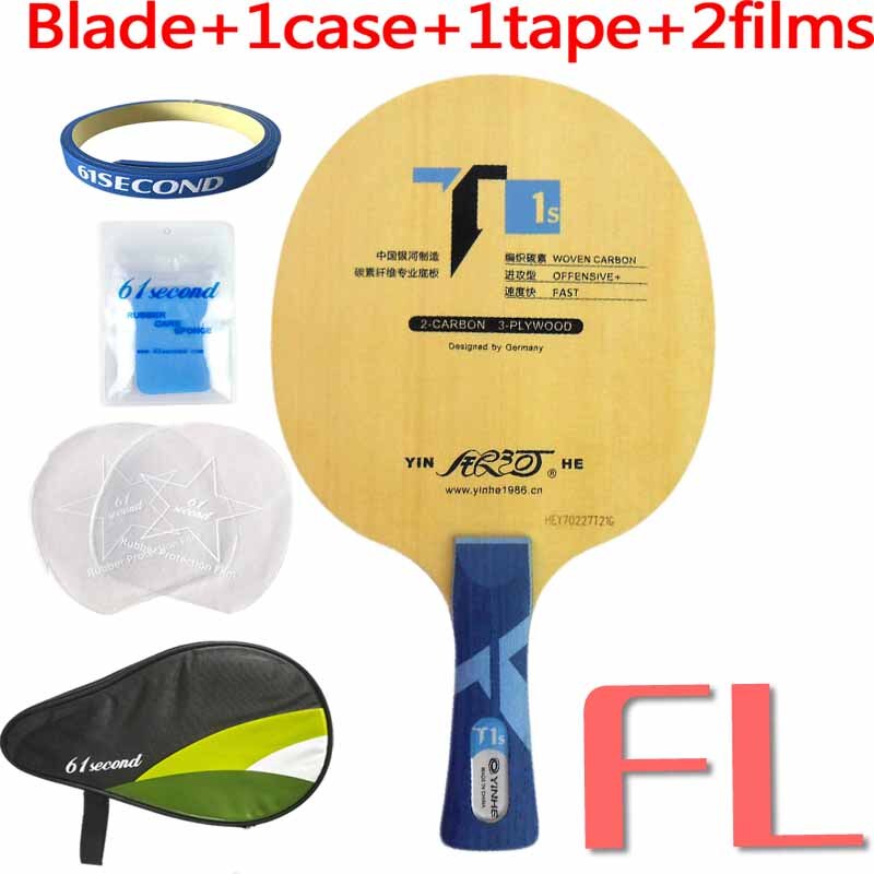Galaxy YINHE T1s T-1s T 1s (WOVEN CARBON, T-1 Upgrade)Table Tennis (PingPong) Blade: FL with HM case