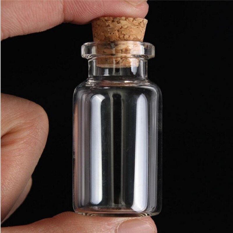 5 piezas 5ml 10ml 15ml 20ml frascos de vidrio tapón de corcho adornos contenedor Mini deseo botellas vacaciones boda hogar Decoración tarros