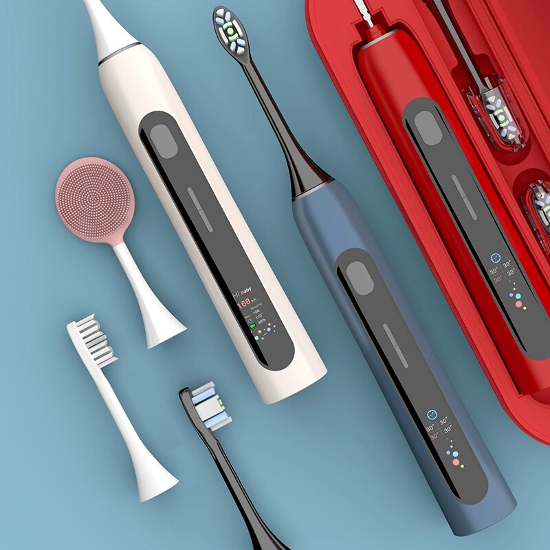 Sonic Electric Toothbrush IPX7 Waterproof 15 Modes for Adult Smart Tooth brush Automatic Fast charging Cleansing Instrument