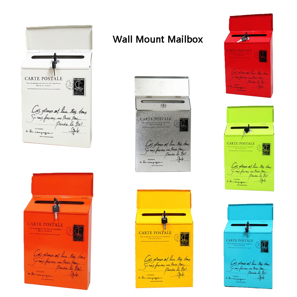 Vintage Retro Wall Mount Mailbox Mail Postal Letter Newspaper Box Waterproof Buzon De Correos Exterior Mailbox Outdoor Mail Box