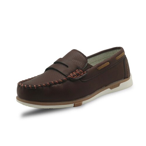 Apakowa jongens loafers kinderen lente herfst instap formele kleding schoenen kind lage bootschoenen back to school casual schoenen marineblauw rood: 626 bruin / 9.5
