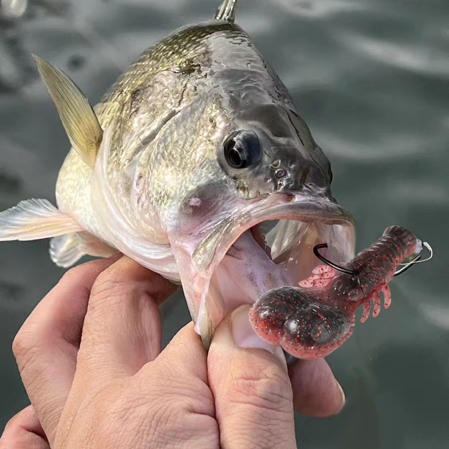 SUNMILE-cebo de palo de 6,2 cm y 6,6g, señuelos de plástico blando pesados, cebo Artificial de silicona para pesca de lubina