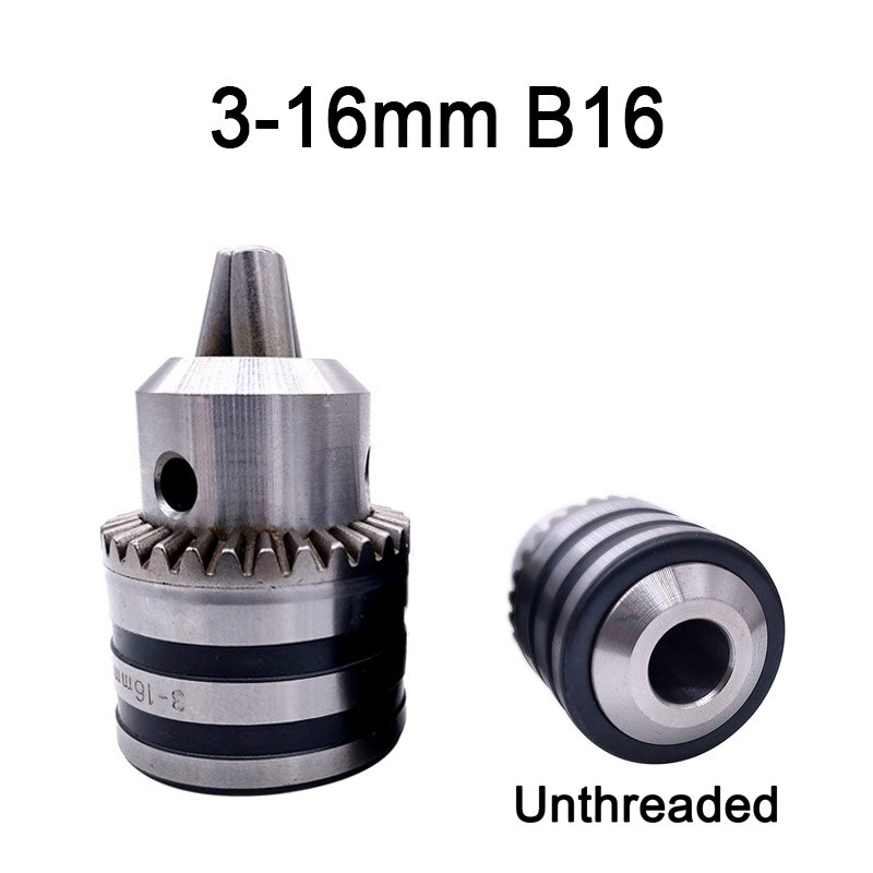 1 stk 1-13mm 3-16mm b16 b18 1/2 gevindborchuckkonvertering borchucknøgle til elektrisk bor nøglefri 3 kæbechuck: 3-16mm b16