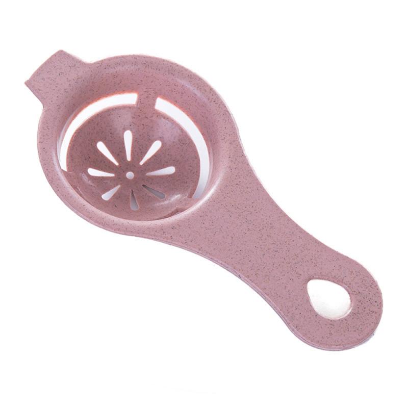 5 Colours Egg Separator Eggs Yolk Filter Gadgets Eco Friendly Plastic White Yolk Sifting Home Tool Kitchen Accessories: Pink