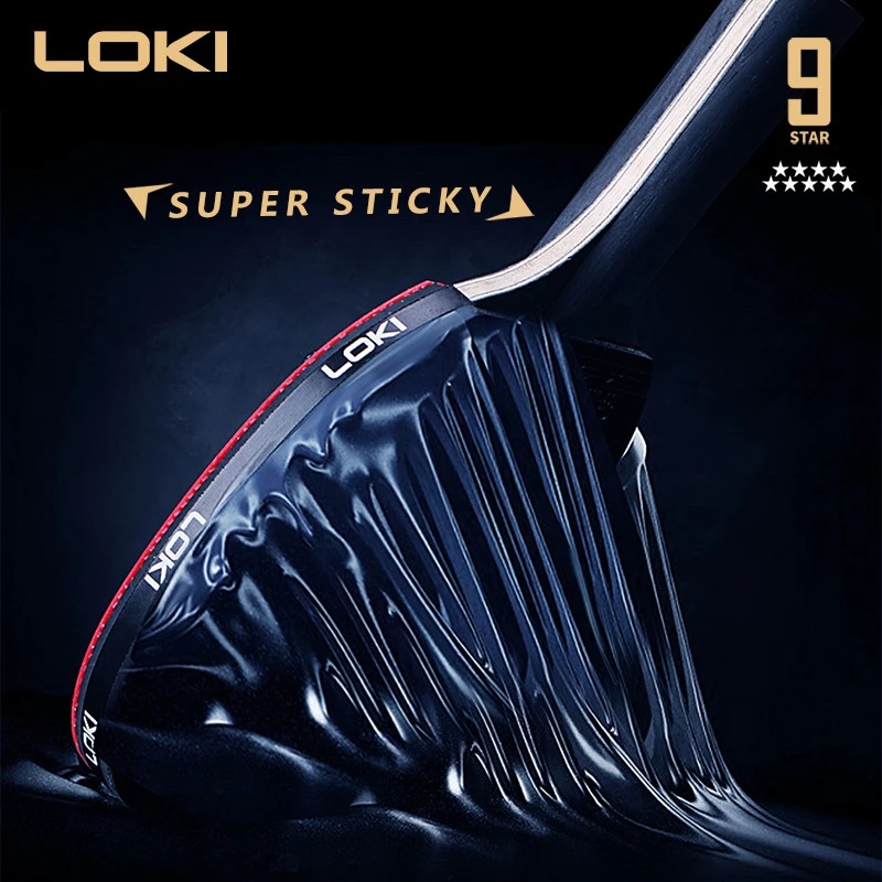 Loki 9 Ster Professionele Tafeltennis Racket Carbon Blade Pingpong Bat Ping Pong Paddle Met Hoge Kleverige Rubber Care Kit