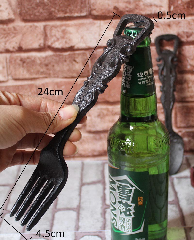 Feiner Kuh Kopf Zauberstab Montiert Bahre Flasche Öffner Ebene Kopf Figuren Heimat Bar Zauberstab Dekor Metall Rentier Kopf Gusseisen europa: spork