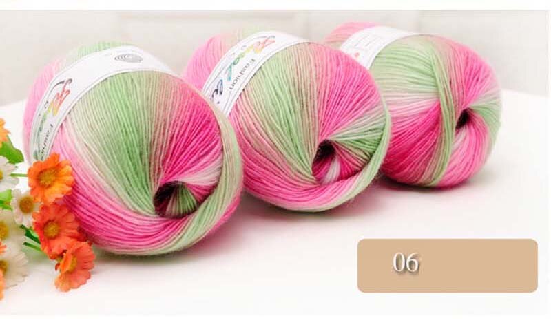 100 g/stk afrikaanse kant stof garen diy linten voor ambachten fancy wol garen hand breien: 6