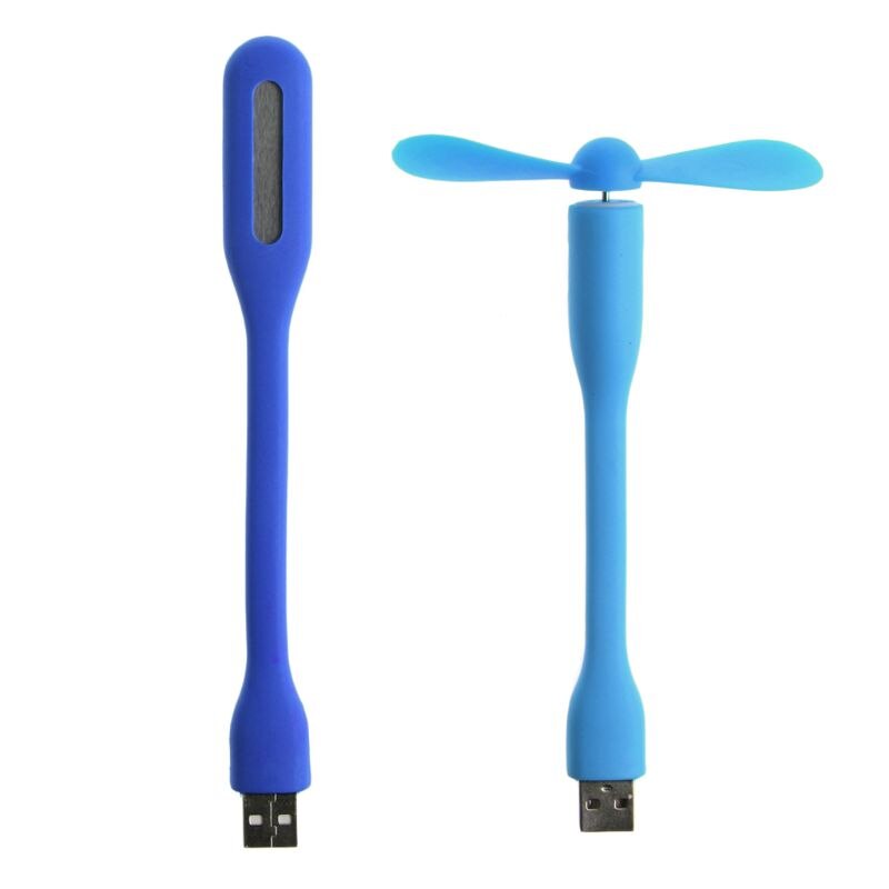 Flexible USB Fan USB LED Light Lamp For MacBook Laptop Notebook PC Power Bank