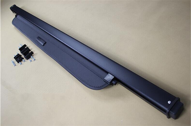 Rear Cargo Cover For KIA Soul Partition Curtain Screen Shade Trunk Security Shield: Black