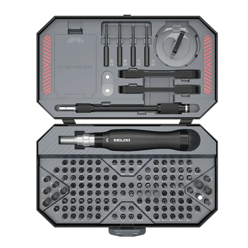 Juego de destornilladores Xiaomi DELIXI 145 en 1, brocas de destornillador magnético de precisión, Kit de reparación de destornillador manual inalámbrico, herramientas: Default Title