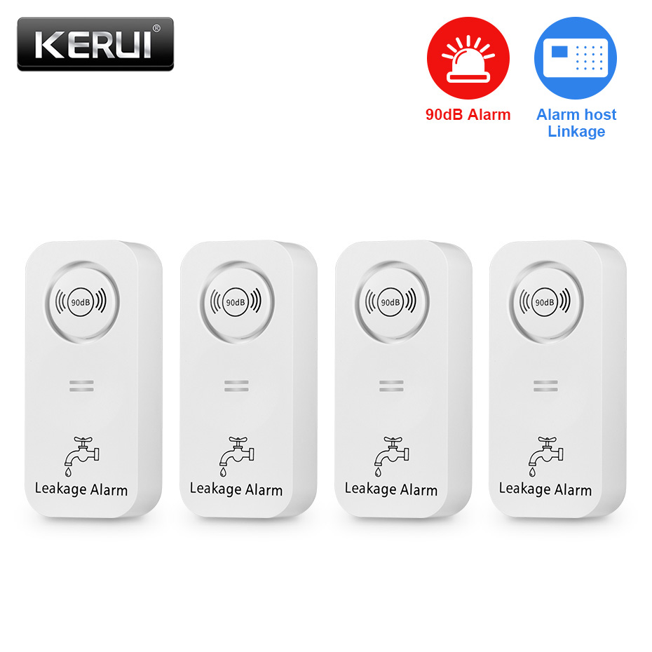 CORINA Draadloze Watersensor 90db Alarm Waterlekkage Detector Lek Alert Monitoring Lek en Druppel Alarm Voor Thuis: WHITE