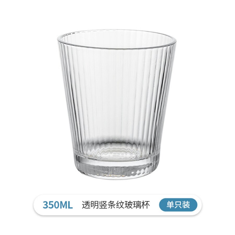 Tre liv ljus lyx nordiska vertikala ränder målade guld dryck juice kopp enkel vatten kopp hushålls kopp vin kopp guld glas: Vanligt