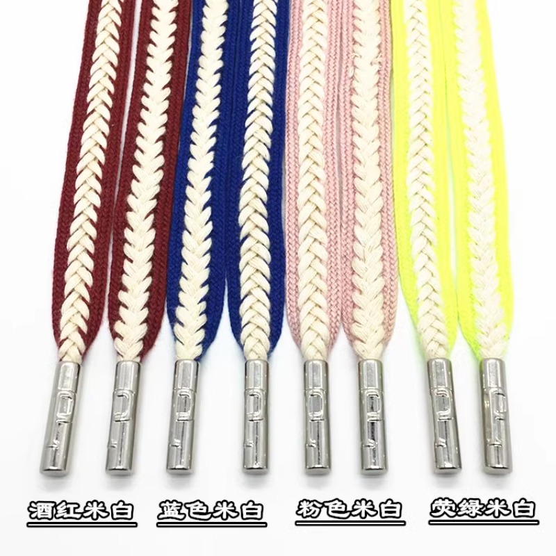 Cordón trenzado de lino y algodón para hombres y mujeres, cuerda con capucha, abrigos, pantalones deportivos, cintura, cinturón Elater, suministros de ropa DIY, 1