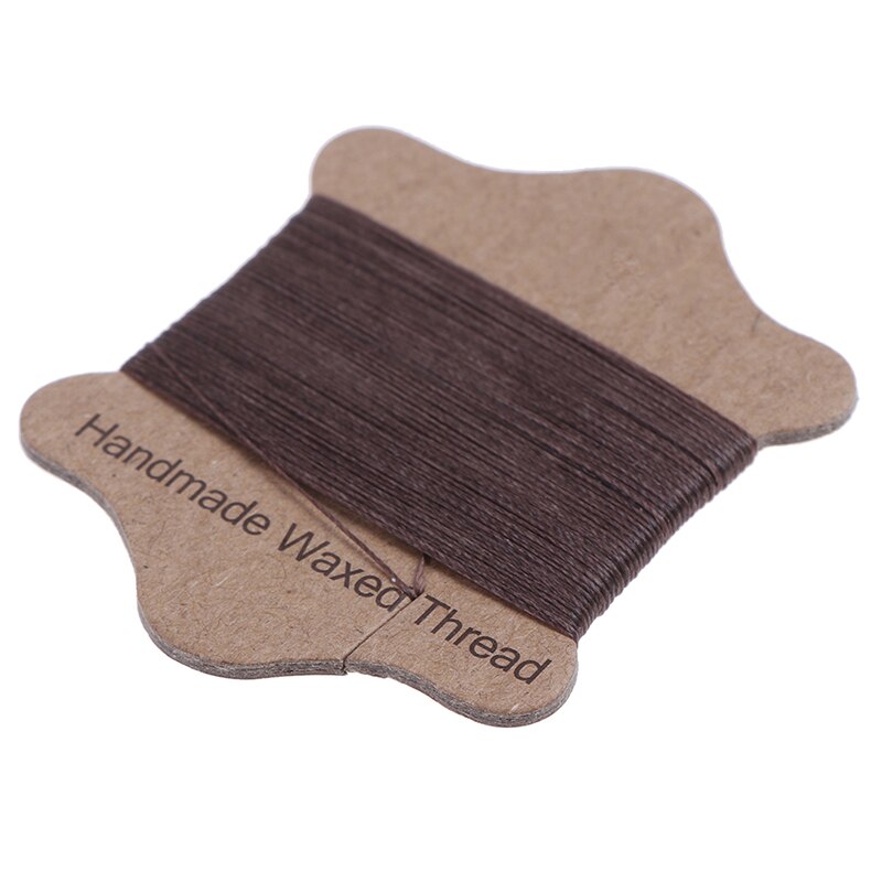 20 m/rollo hecho a mano encerados lisos coser cera línea Hilo costura a mano para DIY hilo para coser cuero herramienta de costura artesanal: CF