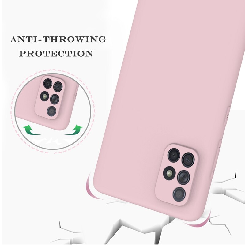 Rubber Siliconen Case Voor Samsung Galaxy A71 SM-A715F Case Candy Kleur Soft Tpu Back Cover Voor Samsung Galaxy Een 71 a71 A715 Coque