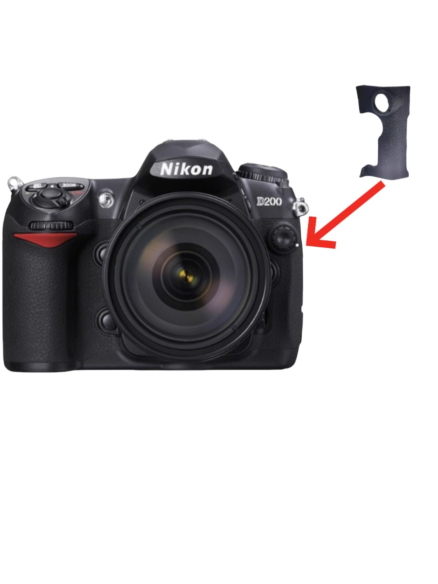 1 SZTUK do aparatu Nikon D200 Gumowa osłona boczna / kciuka Wymiana części zamiennej
