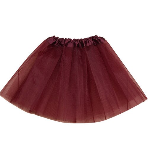 ARLONEET Tutu Skirt Girls Kids Baby Dance Solid Elastic Tutu Skirt Pettiskirt Ballet Fancy Costume 2-8 Years Girl clothes 30#: Wine