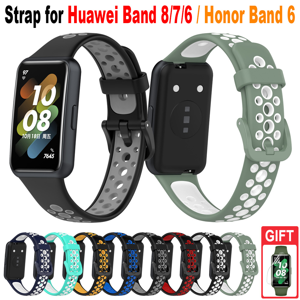 Silikonarmband Ersatzarmband für Huawei Band 9 8 7 6 / Honor Band 7 6
