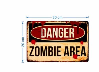 Halloween Warning Sign Sticker Party Horror Decoration Self-adhesive Wall Sticker: F