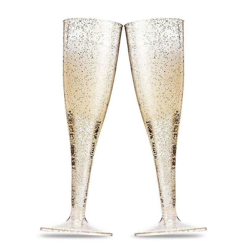 5PCS Wijnglazen Champagne Fluiten Plastic Glazen Party Herbruikbare Voor Bar Decoratie
