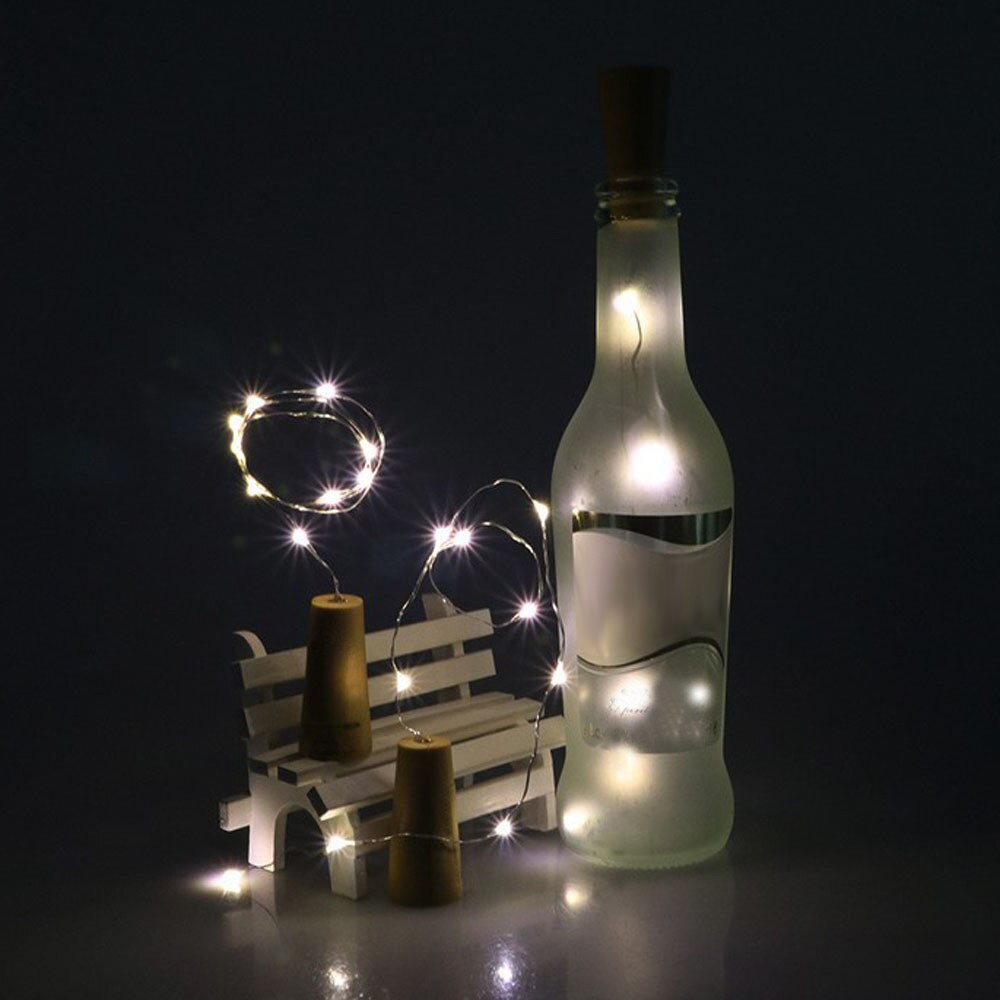 20 LEDs Bottle Cork Shaped LED String Light Copper Wire String Outdoor Fairy Lights For Home Party Wedding Decoration
