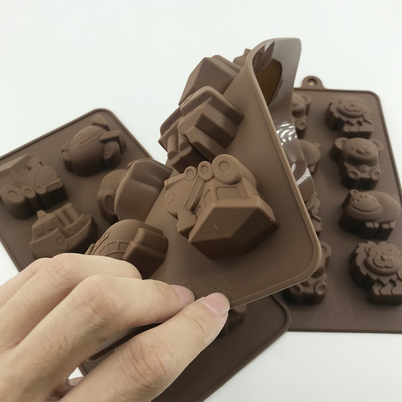 Tegneserie bil transport køkken bageform silikone kage dekorationsværktøj dyr fondant løve dyr chokolade forme gør det selv