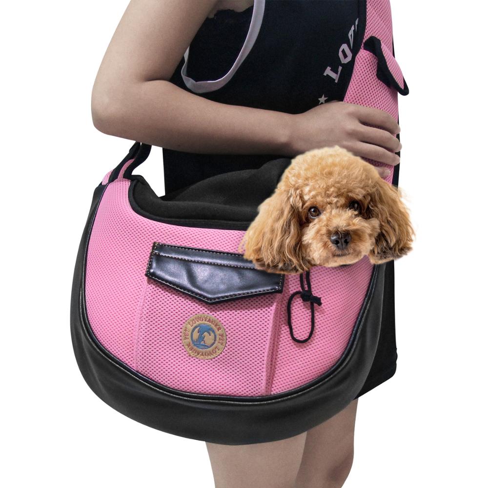 Opgraderet kæledyrsholder hundeslynge taske justerbar hvalp håndfri bærer åndbar rejsetaske egnet til lille hund / kat