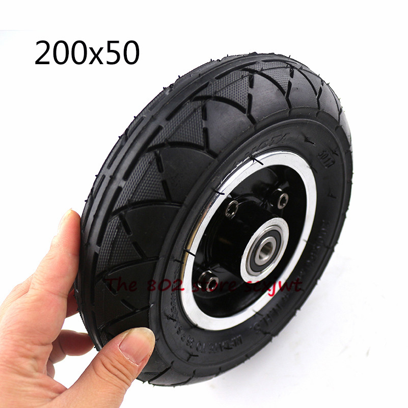 Electric Scooter Tyre With Wheel Hub 8" Scooter 200x50 Tyre Inflation Electric Vehicle Aluminium Alloy Wheel Pneumatic Tire