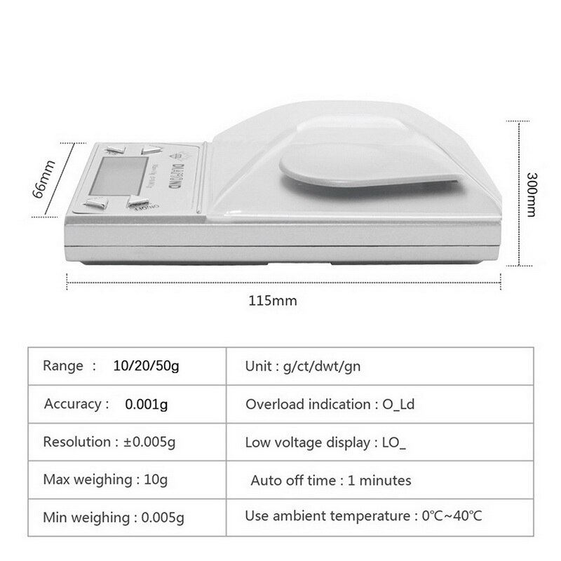 50g/20g/10g 0.001g bærbar høy presisjon lcd digitale smykker skala lab balanse blå bakgrunnsbelysning vekt gram lomme skala