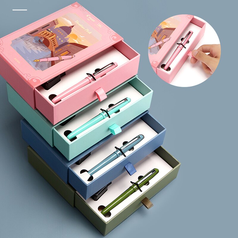 PILOT 78G fountain pen pink light gray fountain pen Italian style fountain pen EF/F/M nib fountain pen set limited edit