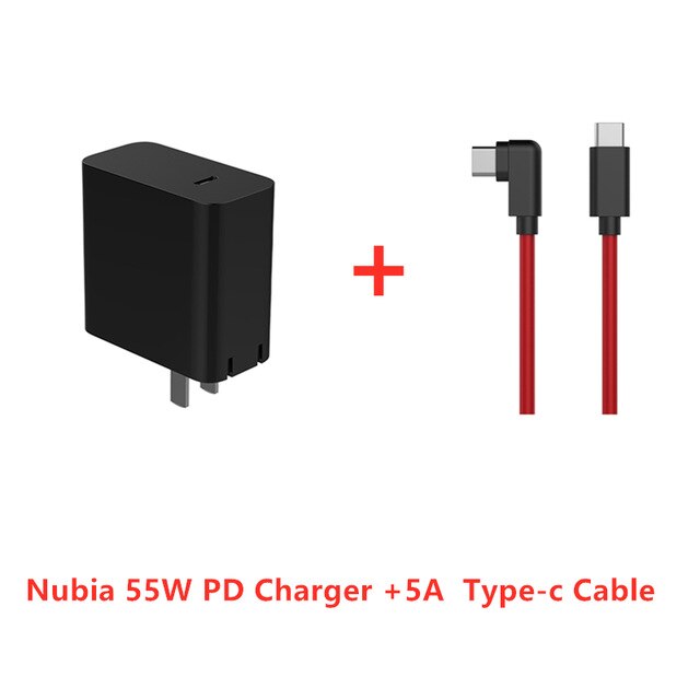 Originele Nubia Red Magic 5GType-C Naar Type-C 5A Kabel Voor Redmagic 5G Output Nubia 55W Pd snellader: 5A Cable N 55W PD