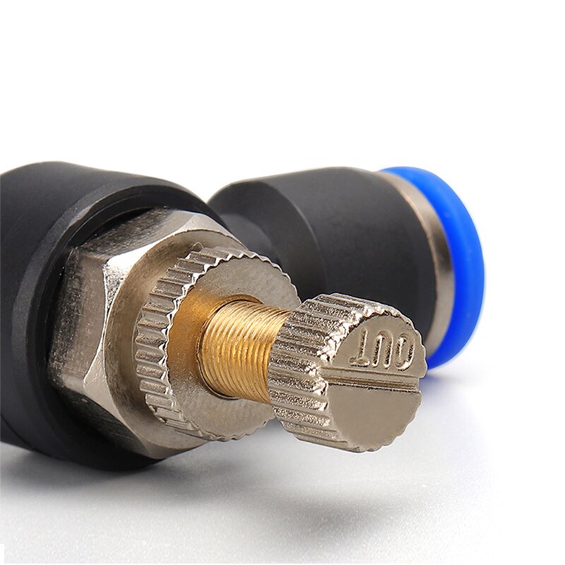 Pneumatic speed flow controller 8mm 6mm 10mm 12mm OD hose tube 1/4 "BSP 1/8" 3/8 "1/2" male Air flow limit valve